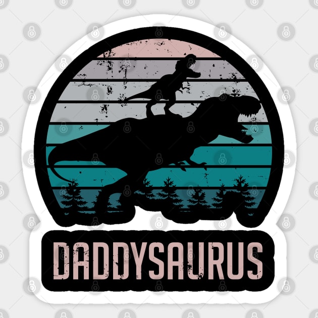 Daddysaurus T-Rex Dinosaur Sticker by ryanjaycruz